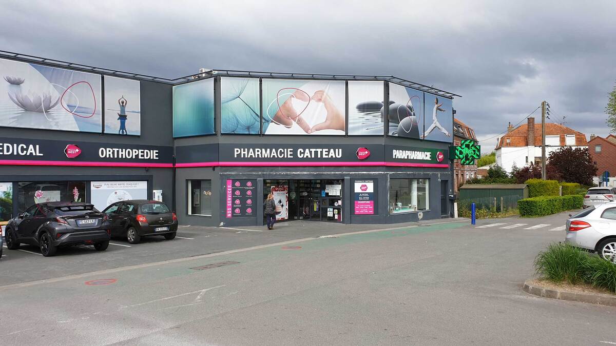 3ADS - Designer d'espace - Réalisation - Pharmacie Catteau ( Saint Martin au Laërt- 62)– Agrandissement et mise au concept Pharmabest