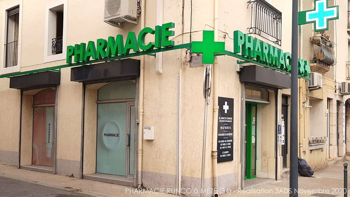 3ADS Designe espace - Ru00e9alisation - Pharmacie Runco Rénovation de pharmacie à Mèze (34)